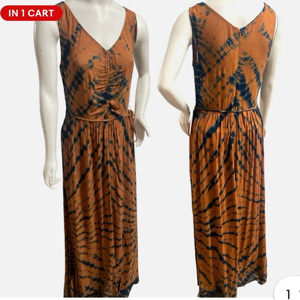 Young Fabulous & Broke Sz Small Tiger’s Eye Maxi Dress • NWT!